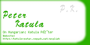 peter katula business card